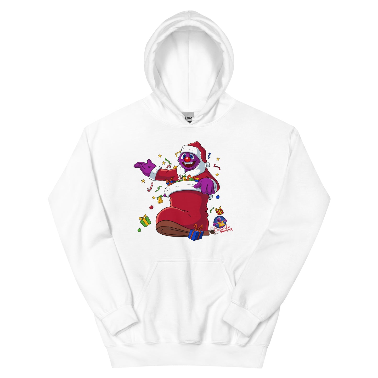 Santa Cu Cup Cake in the Christmas Stocking Cupcake Hoodie