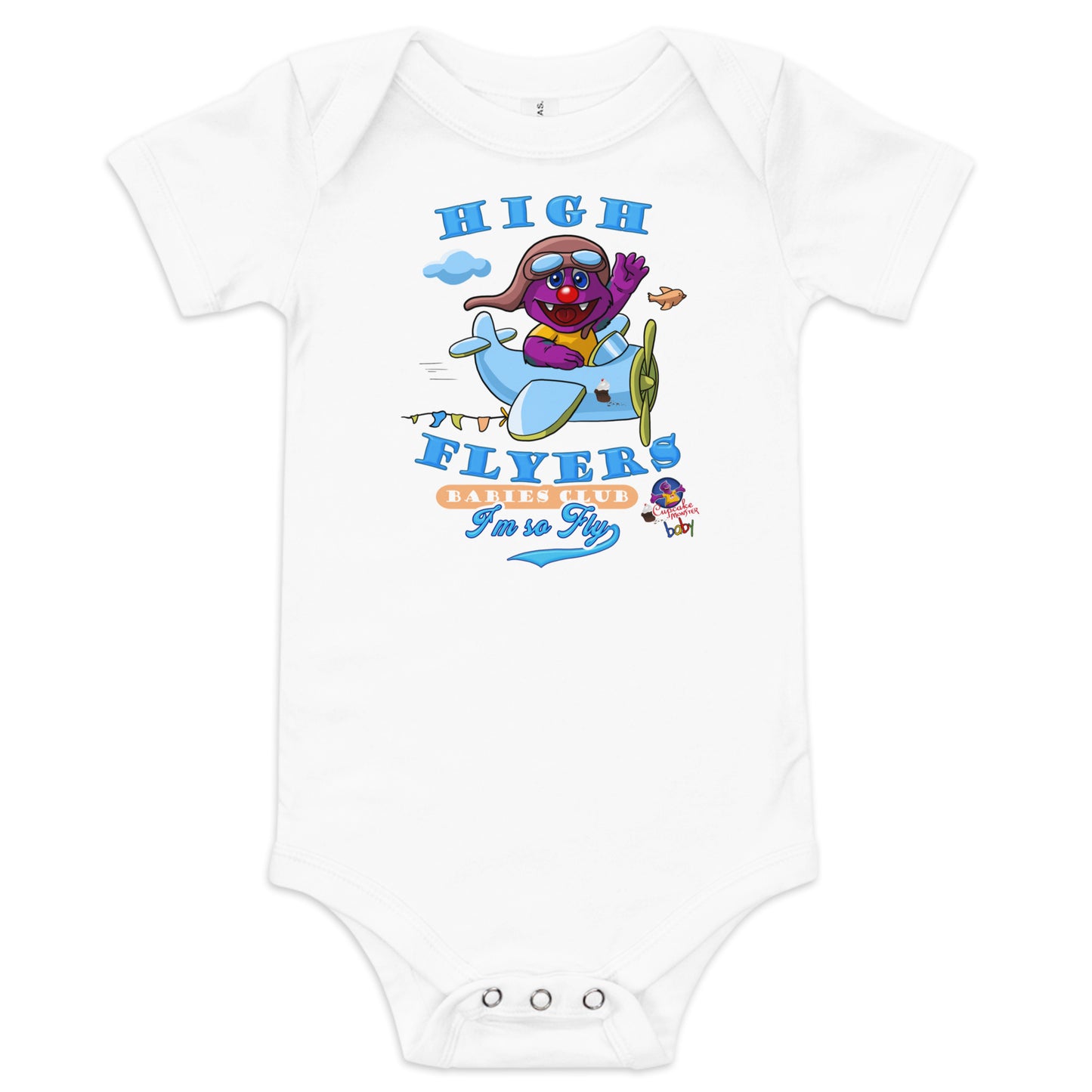 High Flyers Club Cupcake Baby Onesie
