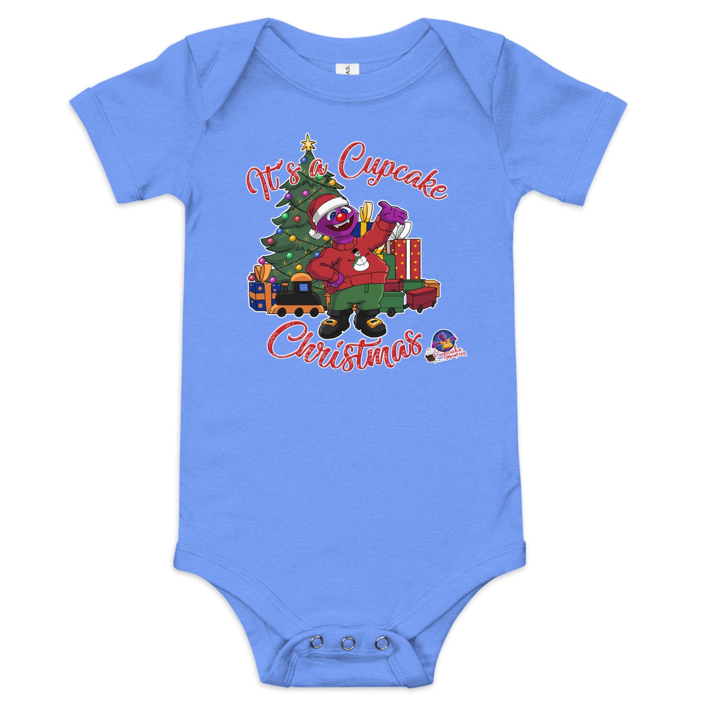 It's a Cupcake Christmas Holiday Cheer Christmas Cupcake Baby Onesie