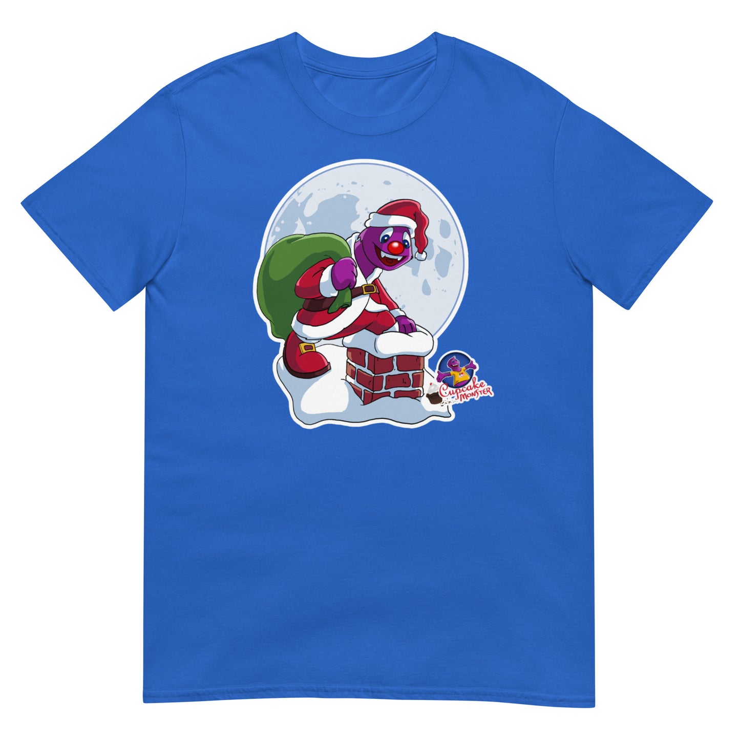 Men’s Cupcake Monster Santa Chimney Adventure Christmas Cupcake T-Shirt