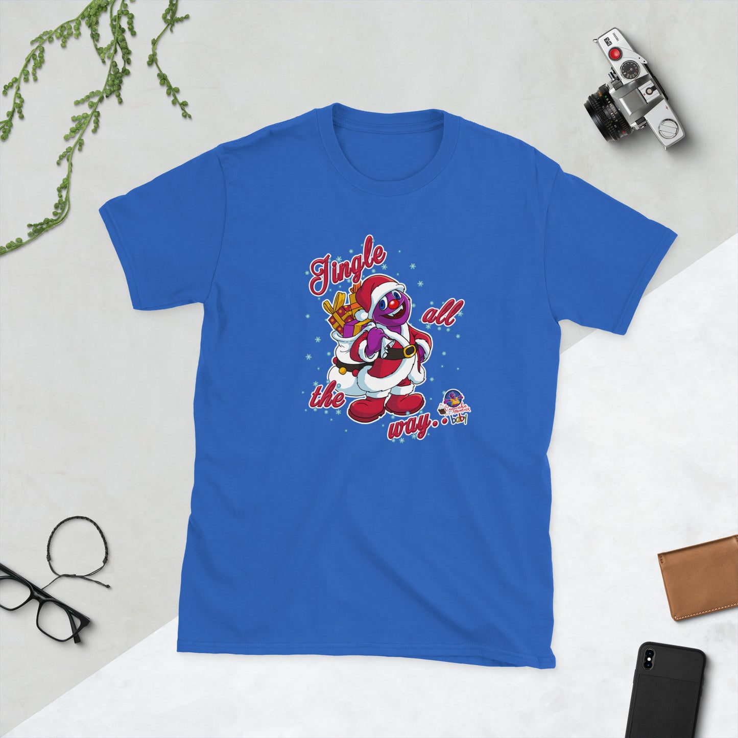Women's Jingle All the Way Christmas Cupcake T-Shirt
