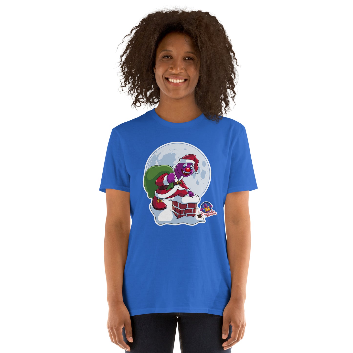 Women’s Santa Cupcake Monster Christmas Cupcake T-Shirt