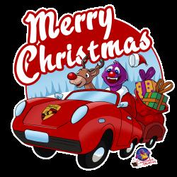 Cupcake Monster Saves Christmas with Rudolph Christmas Cupcake Clothing Design