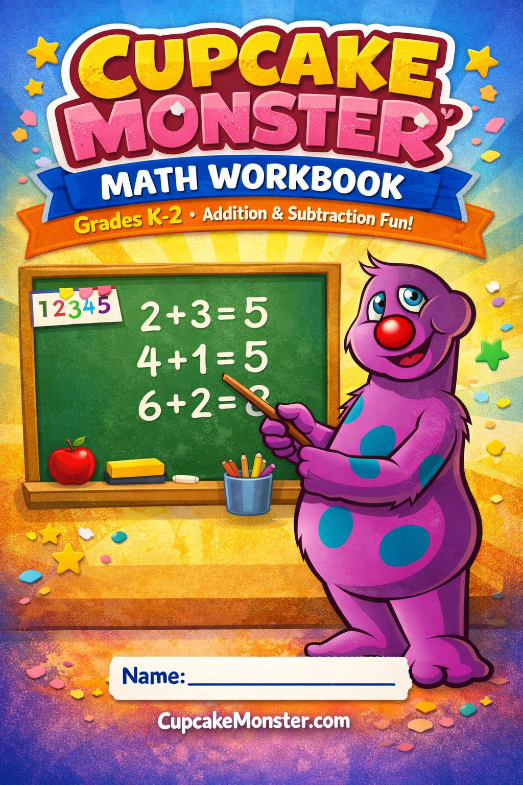 Cupcake Monster Math Workbook