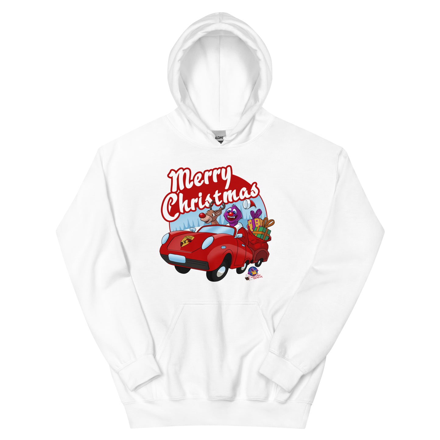 Cupcake Monster Saves Christmas with Rudolph Christmas Cupcake Hoodies