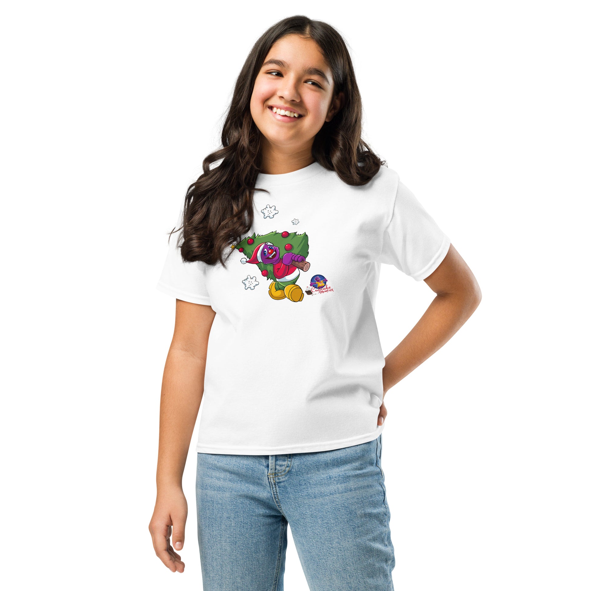 Kids Holly Jolly Christmas Cupcake T-Shirt