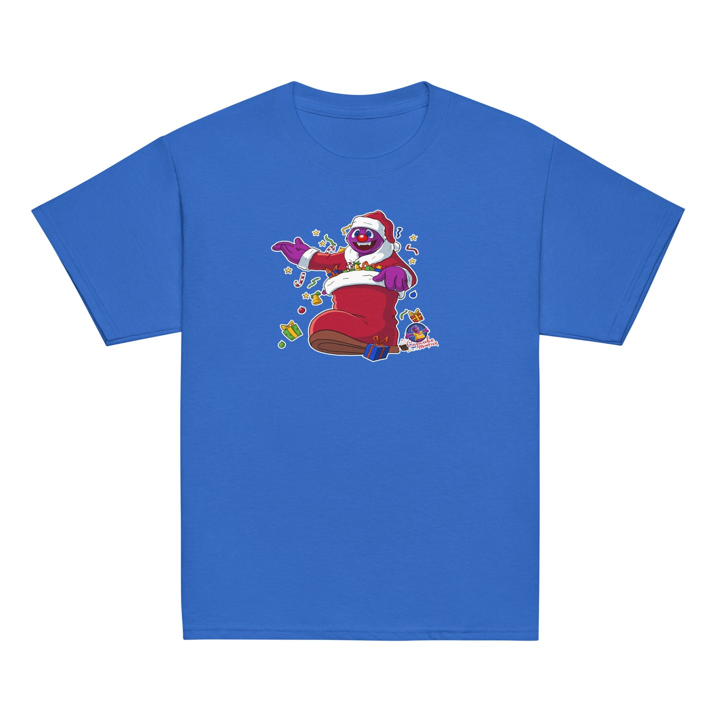 Kids Santa Cupcake Monster Christmas Cupcake T-Shirt