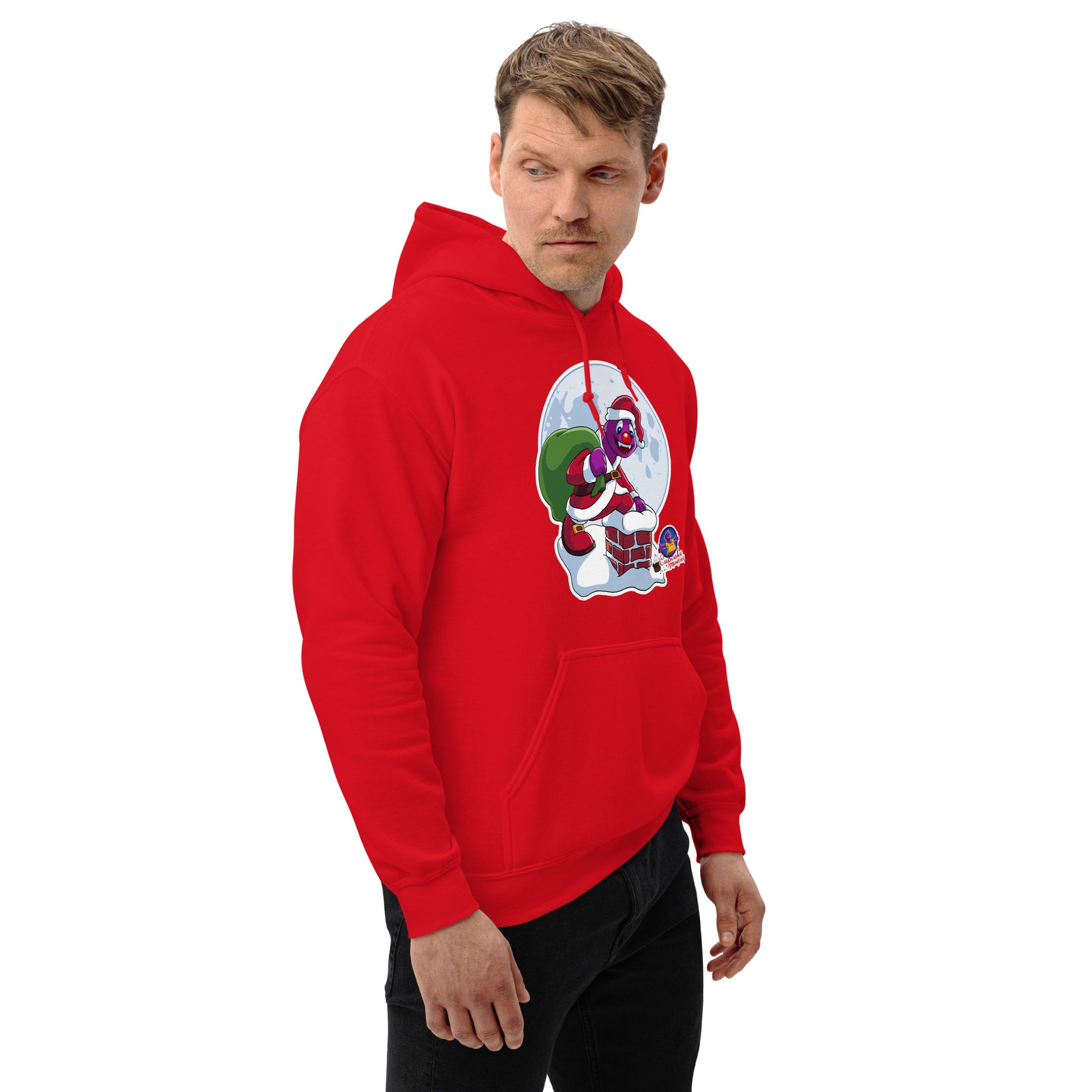 Men’s Santa Cu Cup Cake Chimney Adventure Christmas Cupcake Hoodie