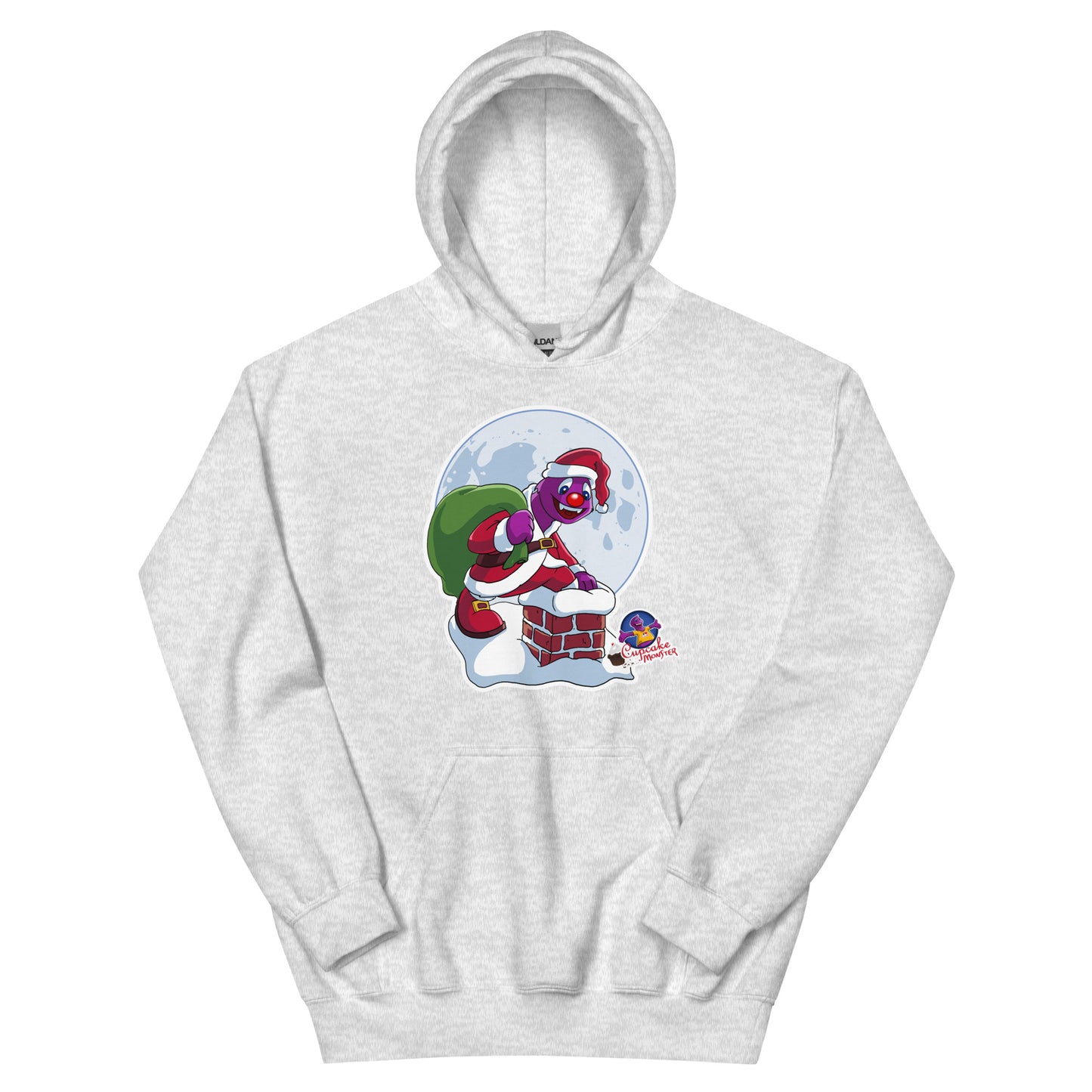 Men’s Santa Cu Cup Cake Chimney Adventure Christmas Cupcake Hoodie