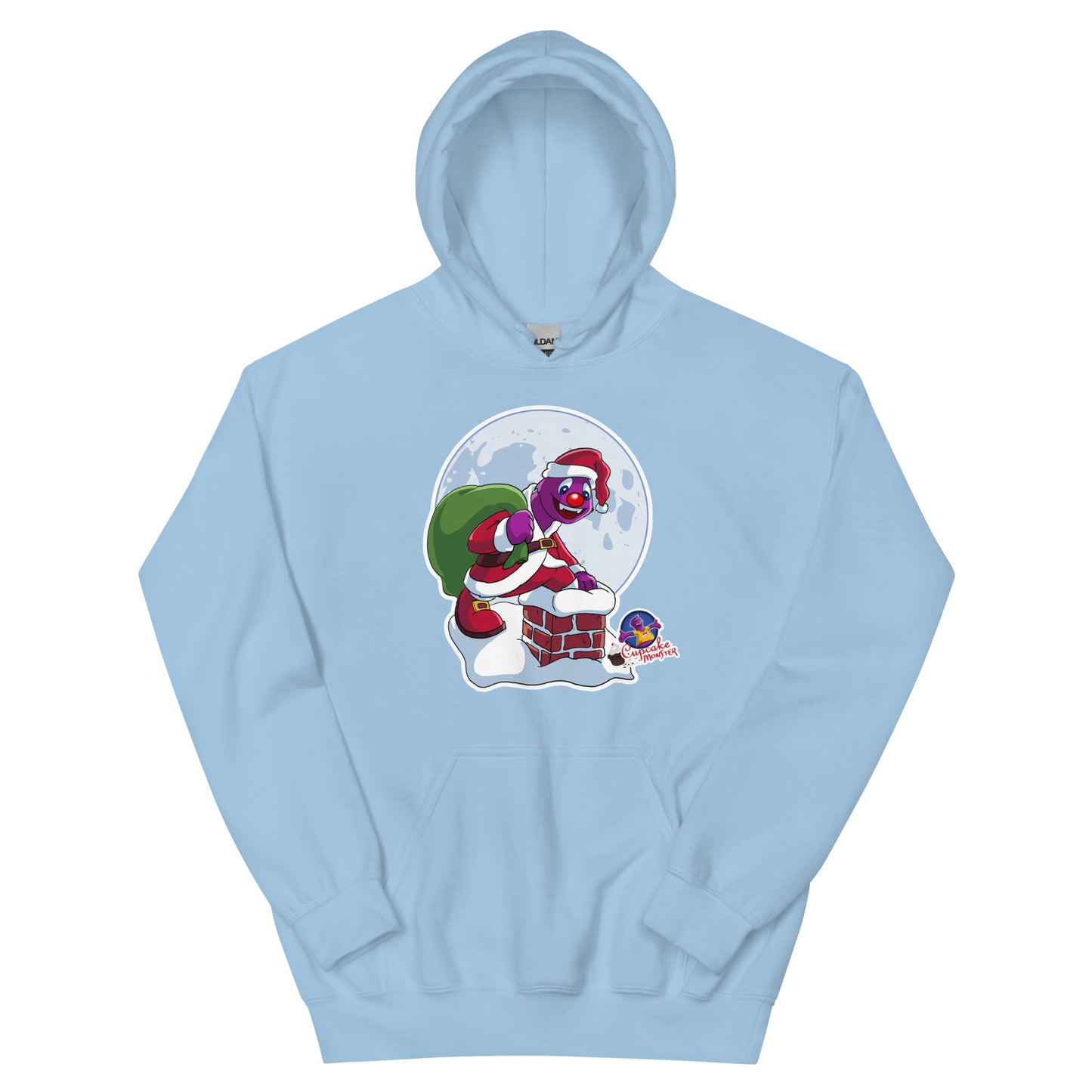 Men’s Santa Cu Cup Cake Chimney Adventure Christmas Cupcake Hoodie