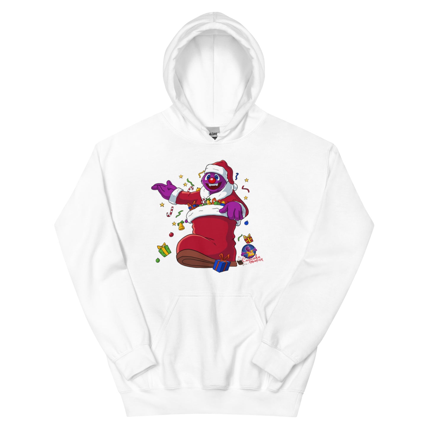 Santa Cu Cup Cake in the Christmas Stocking Cupcake Hoodie for Women - Christmas Edition