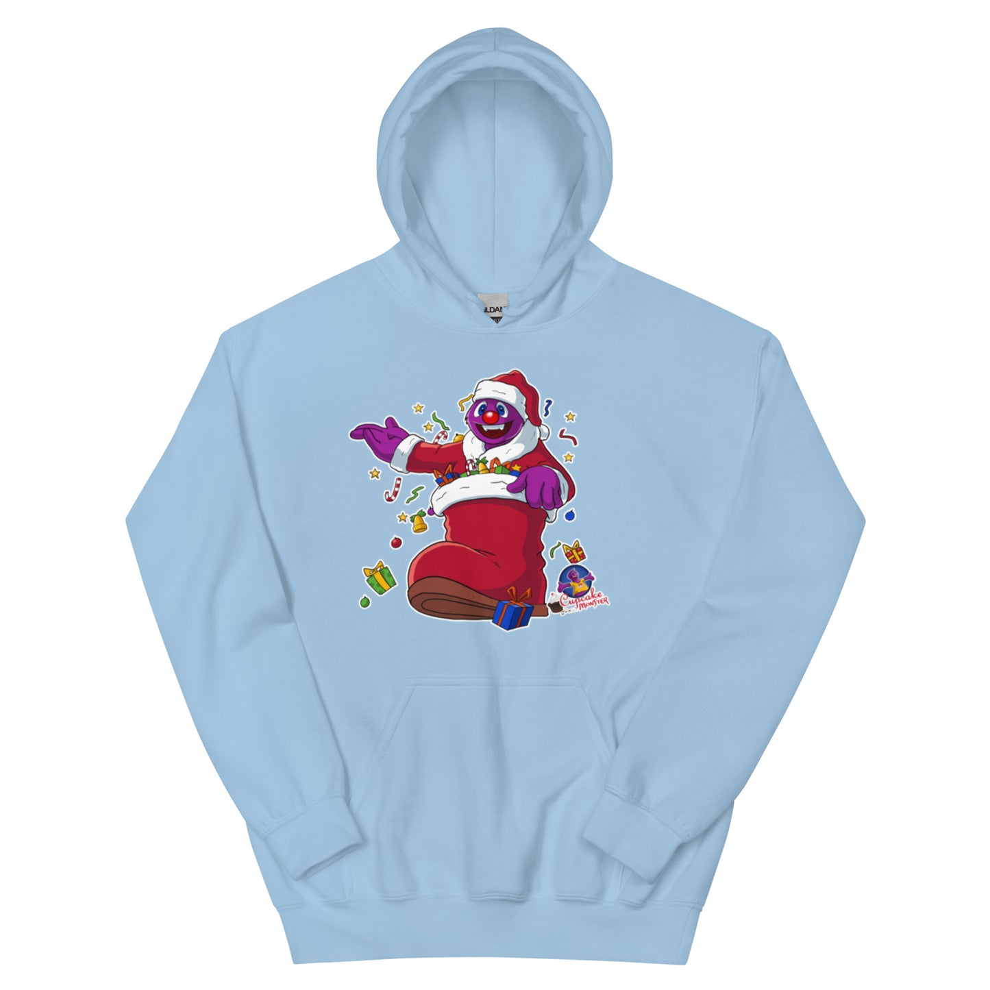 Santa Cu Cup Cake in the Christmas Stocking Cupcake Hoodie for Women - Christmas Edition