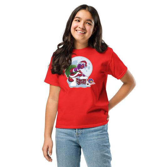 The Chimney Frost Flight Gift Drop Kids Christmas Cupcake T-Shirt