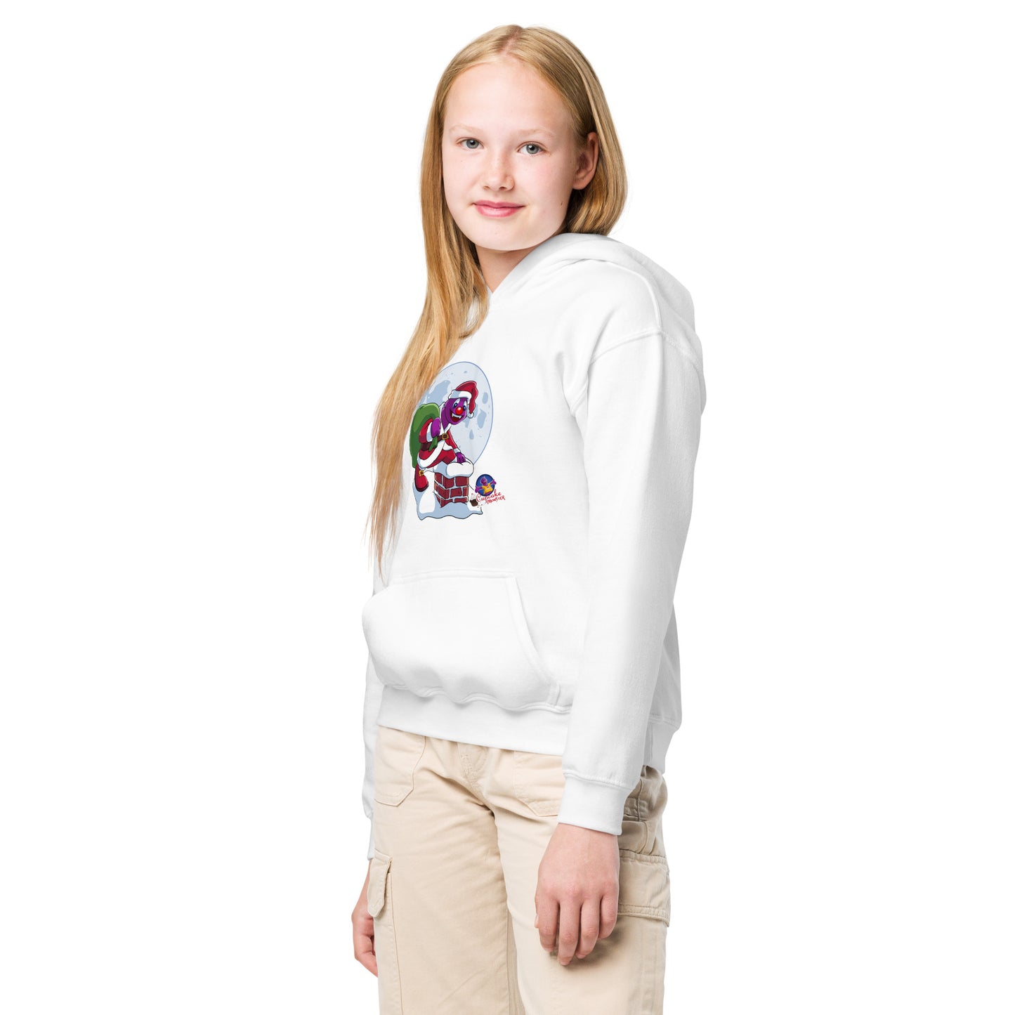The Chimney Frost Flight gift Drop Kids Christmas Cupcake Hoodie