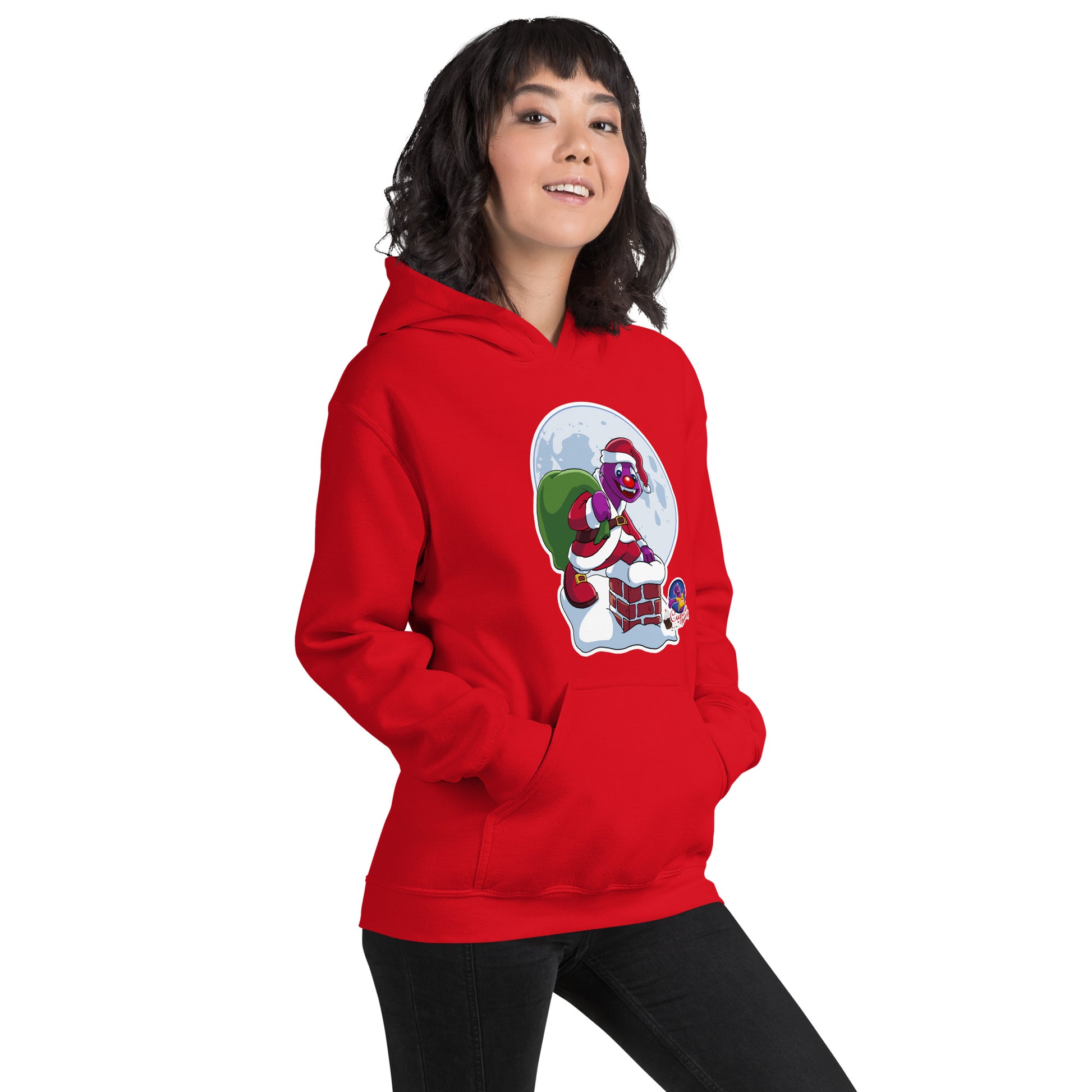 Women’s Cupcake Monster Santa Chimney Adventure Christmas Cupcake Hoodie