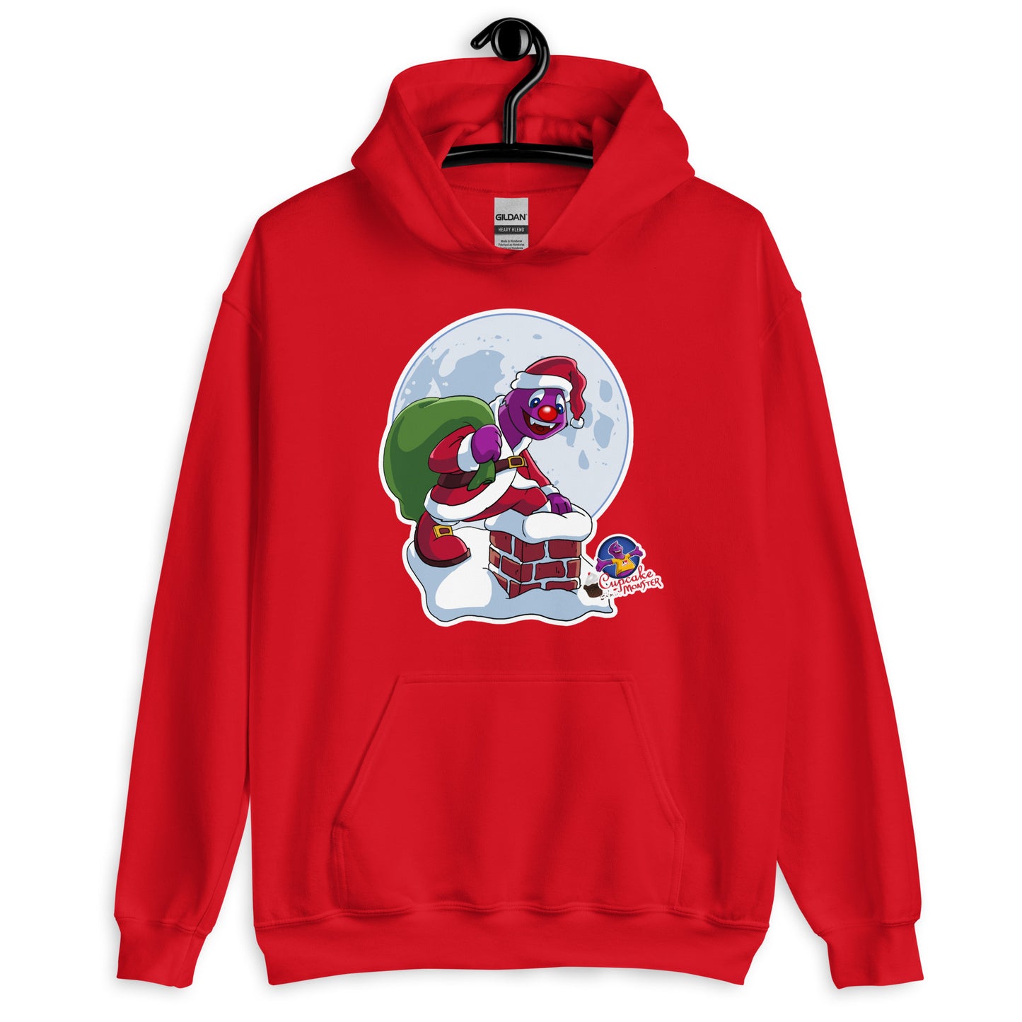 Women’s Cupcake Monster Santa Chimney Adventure Christmas Cupcake Hoodie
