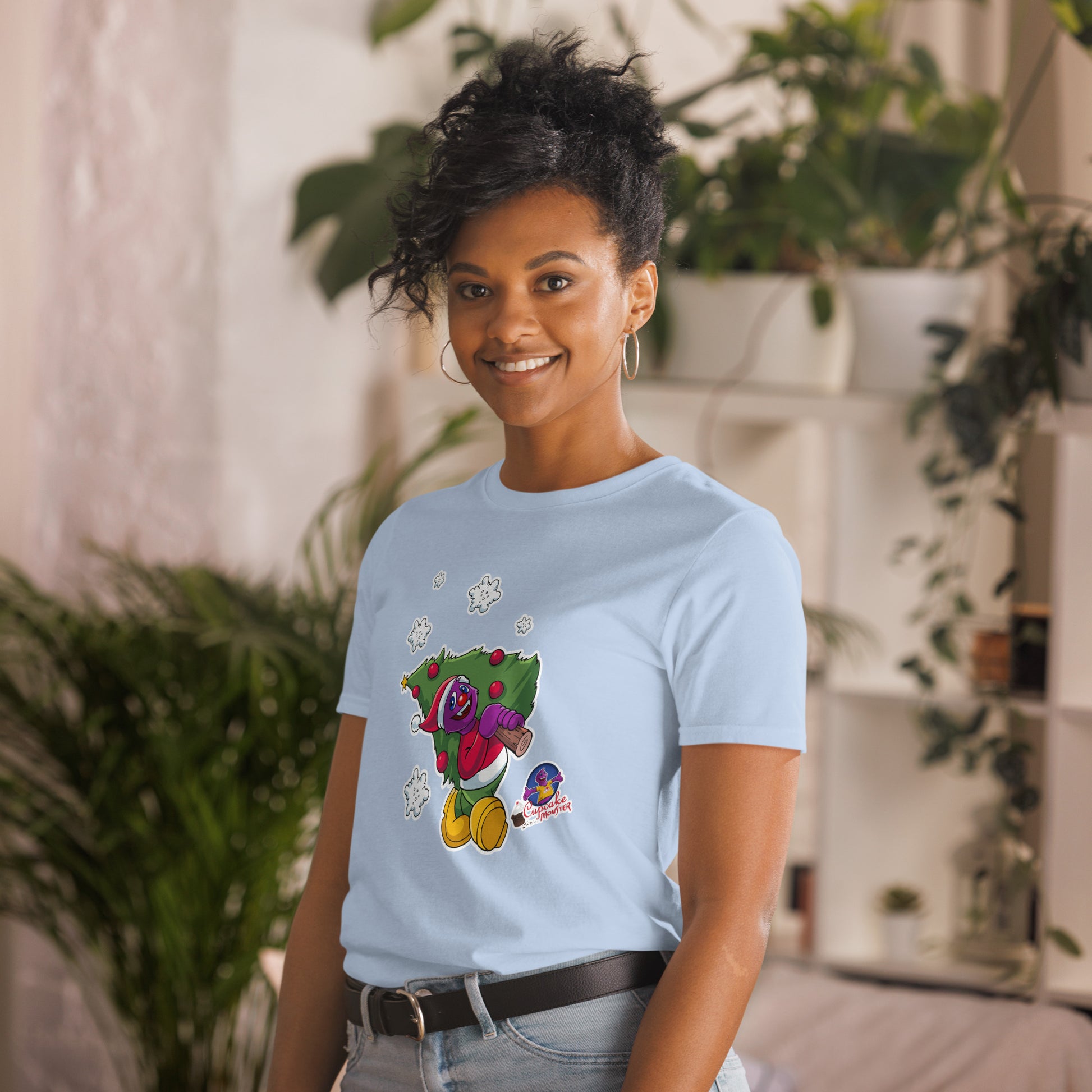 Women’s Holly Jolly Christmas Cupcake T-Shirt 