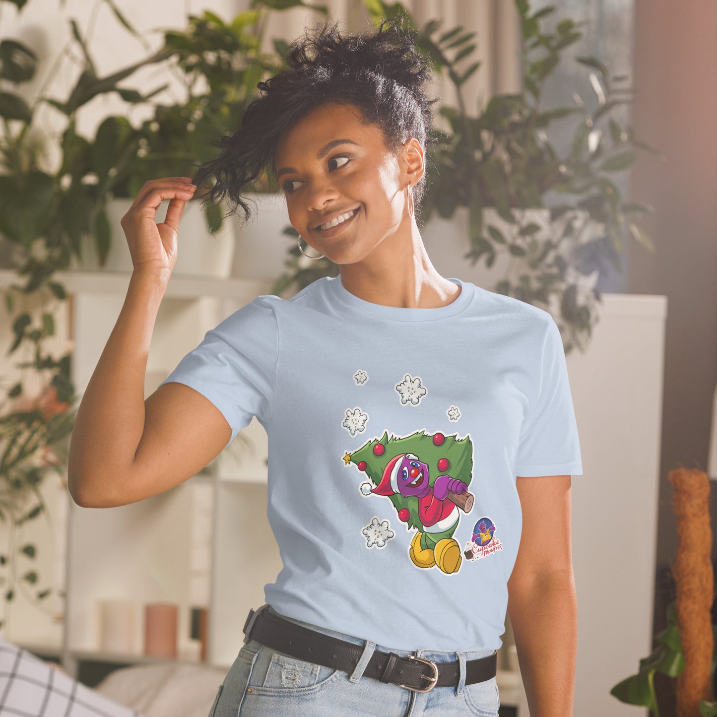 Women’s Holly Jolly Christmas Cupcake T-Shirt 