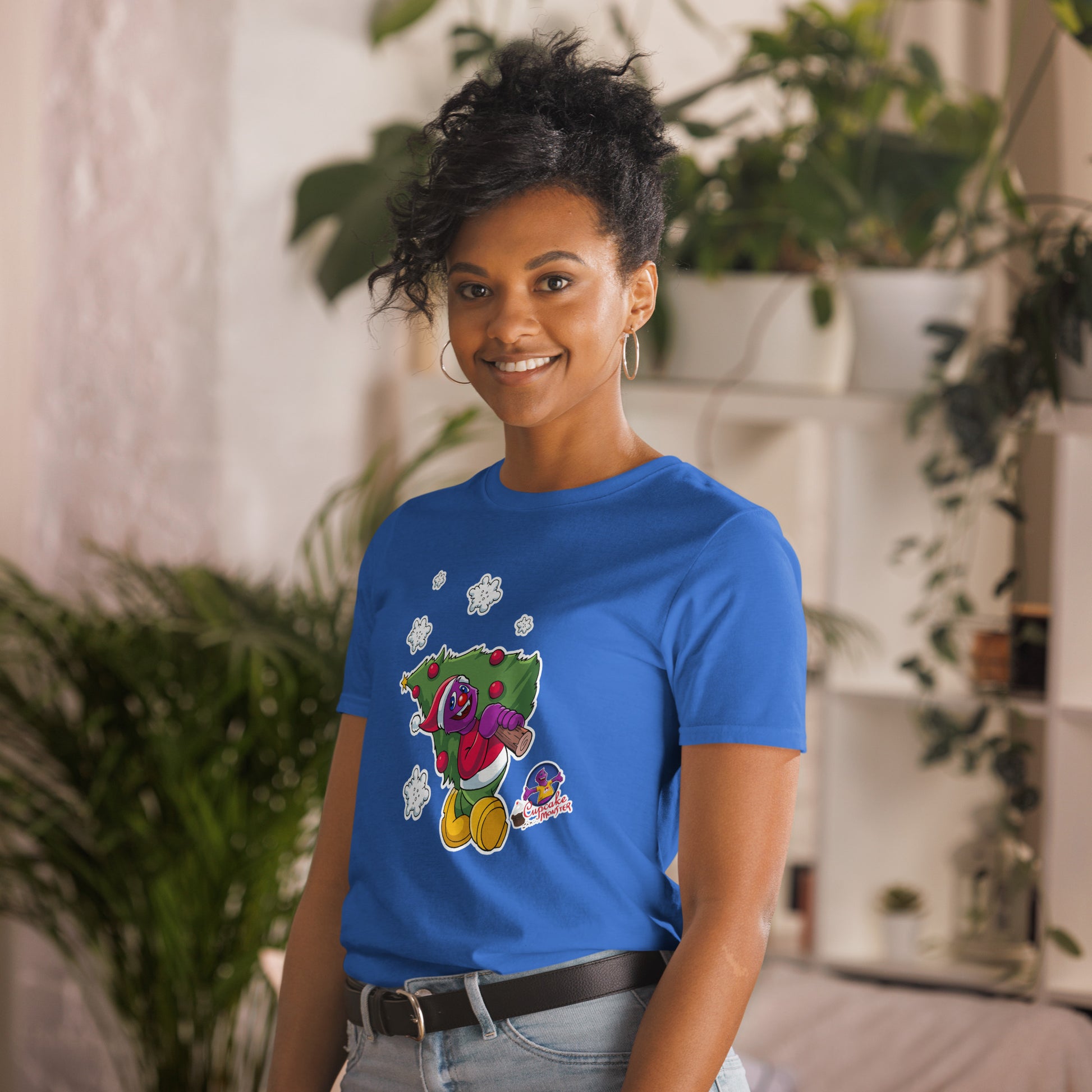 Women’s Holly Jolly Christmas Cupcake T-Shirt 