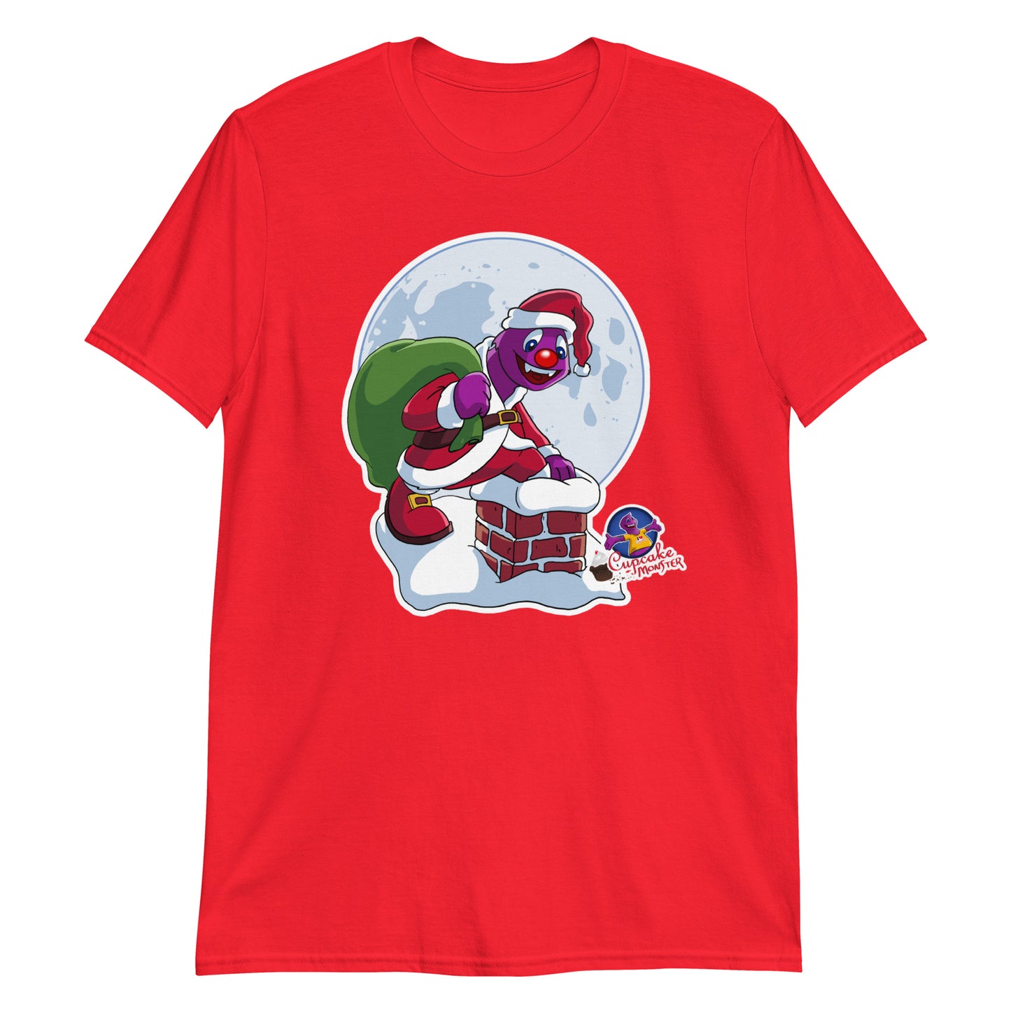 Women’s Santa Cupcake Monster Christmas Cupcake T-Shirt