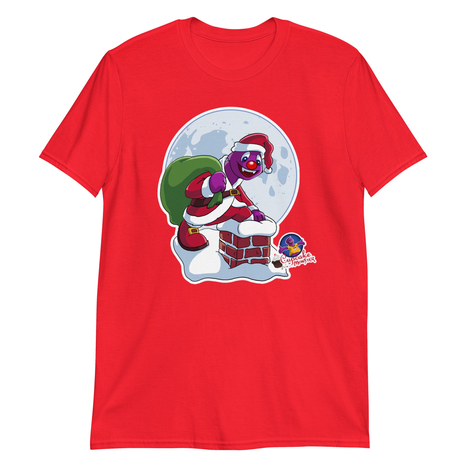 Women’s Santa Cupcake Monster Christmas Cupcake T-Shirt