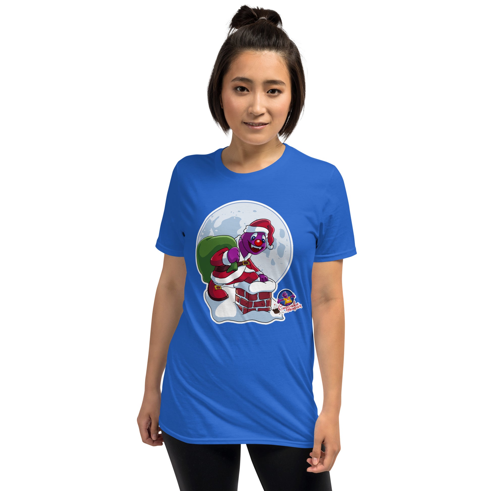 Women’s Santa Cupcake Monster Christmas Cupcake T-Shirt