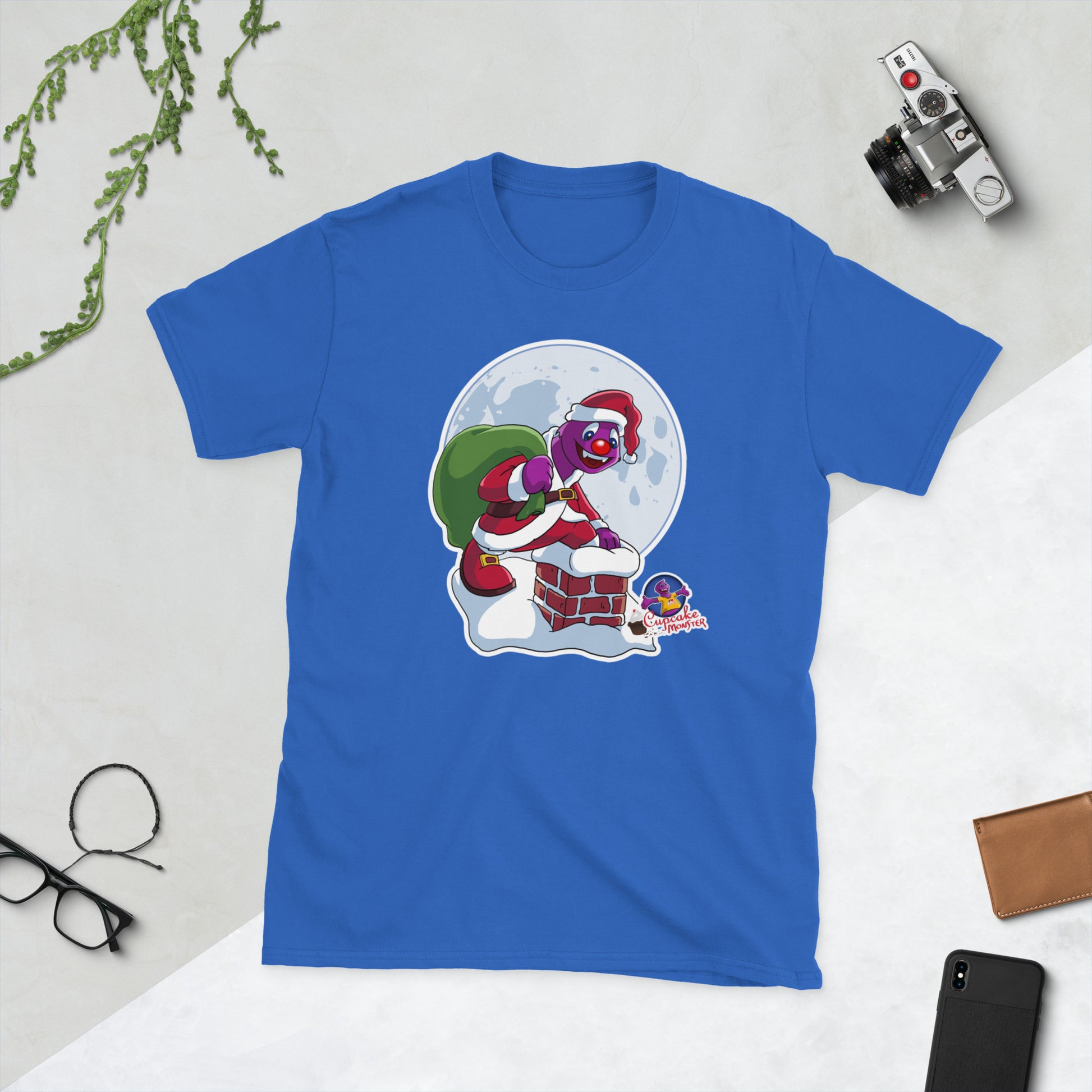 Women’s Santa Cupcake Monster Christmas Cupcake T-Shirt