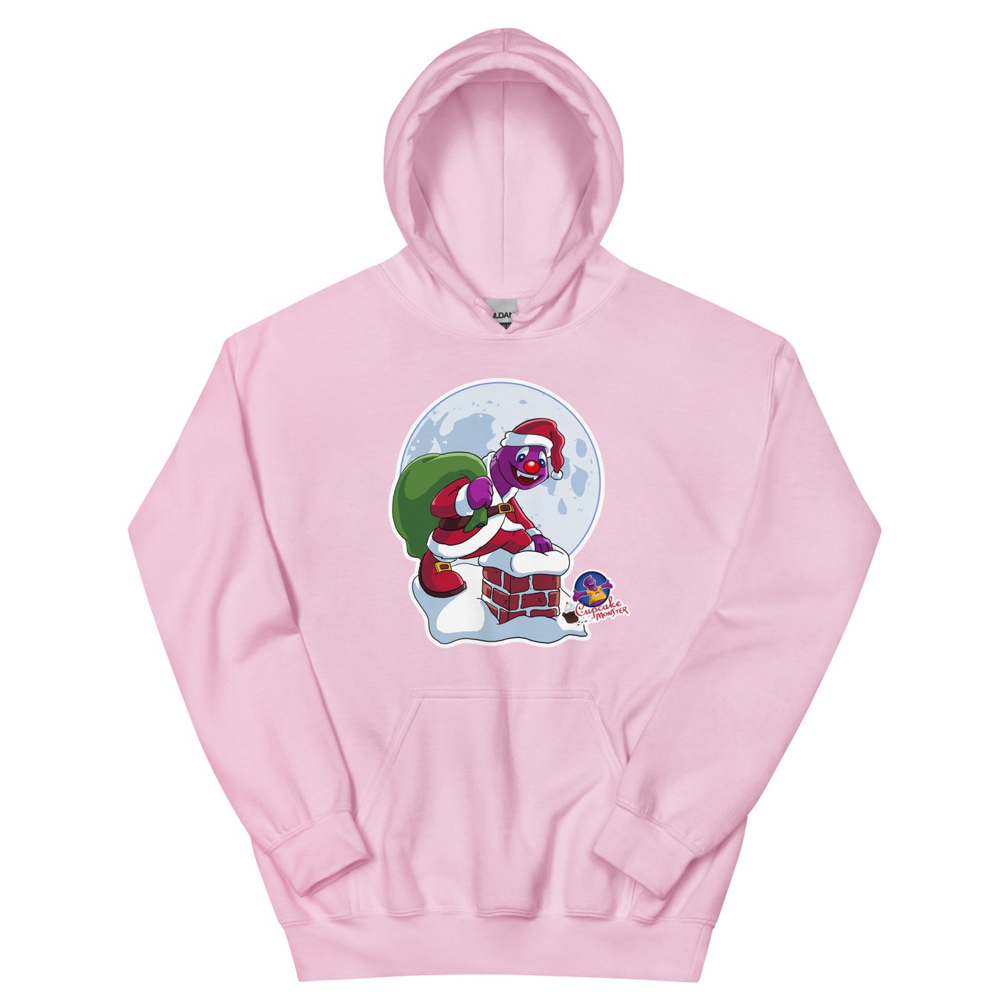 Women’s Cupcake Monster Santa Chimney Adventure Christmas Cupcake Hoodie