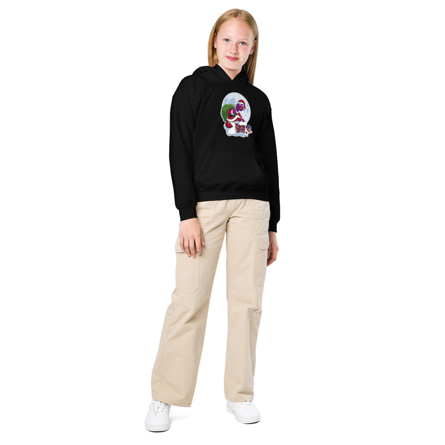 Santa in the Chimney Christmas Cupcake Hoodie for Kids